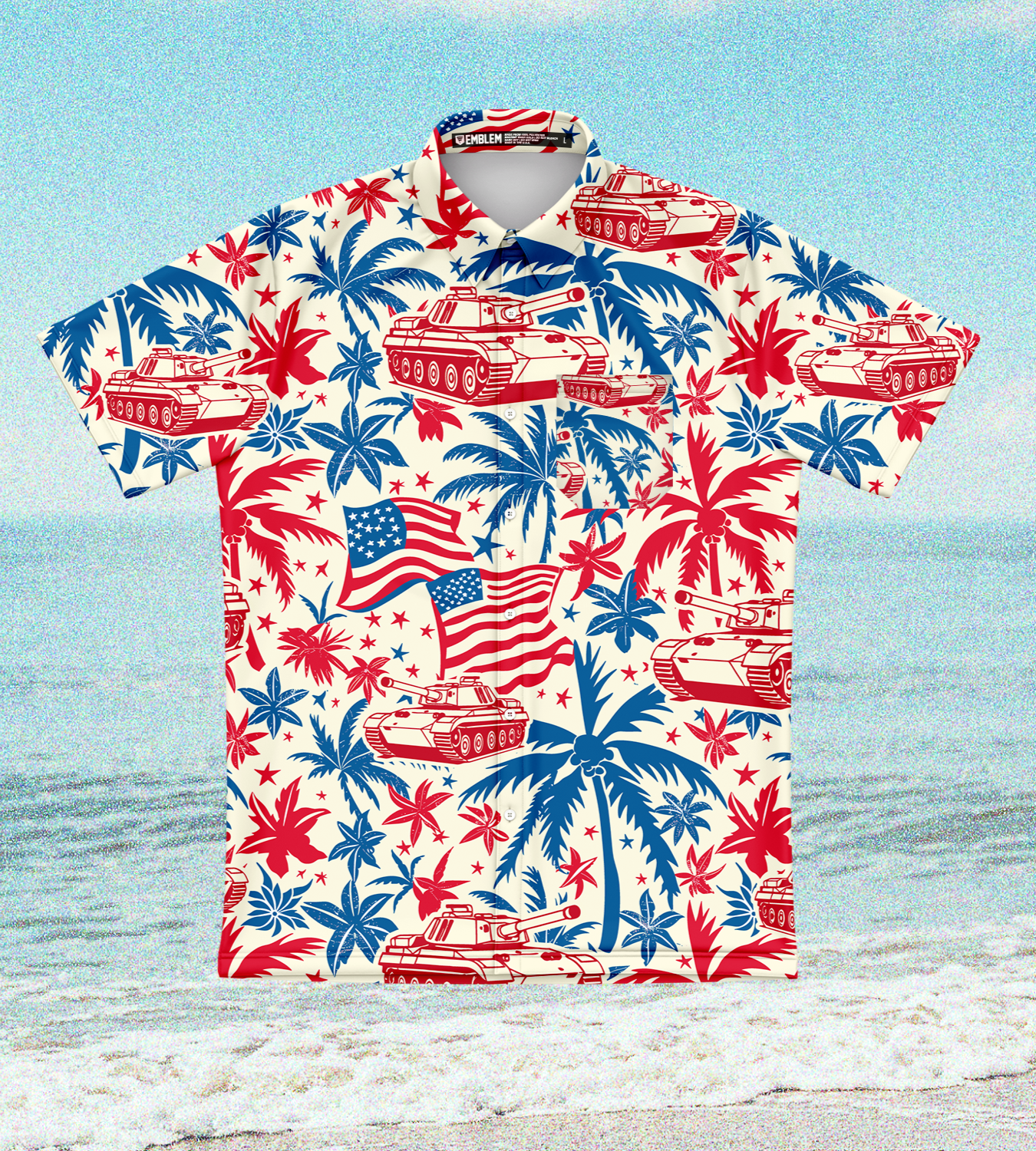 Emblem Party Series Core Men's SS Performance Party Shirt - Merica