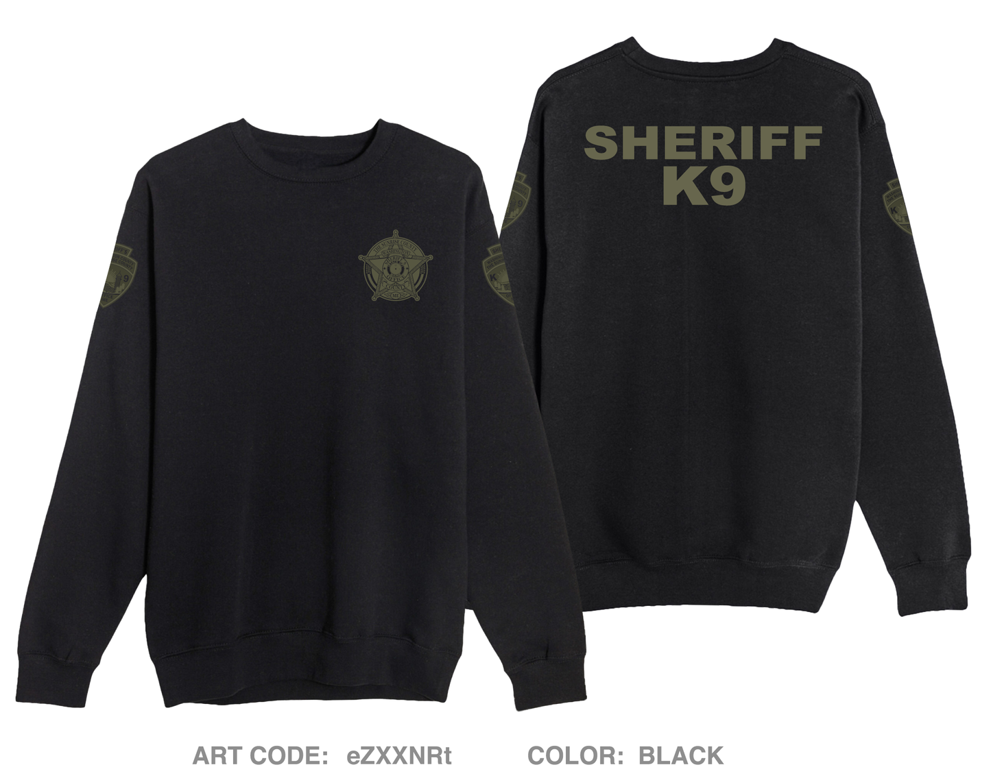 Washington County Sheriffs Office Maine K9 Comfort Unisex Crewneck Sweatshirt - eZXXNRt
