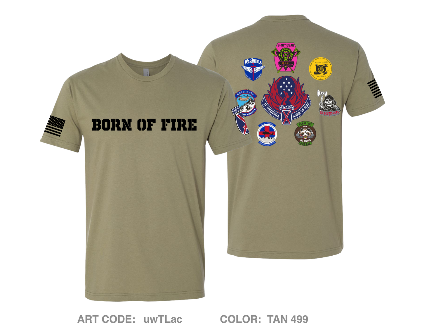 3-10 General Support Aviation Brigade (GSAB), 10th CAB, 10th Mountain Division Comfort Unisex Cotton SS Tee - uwTLac