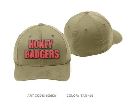 509th ECC EQ Platoon Honey Badgers Embroidered Flexfit Cap - 6GdtXr