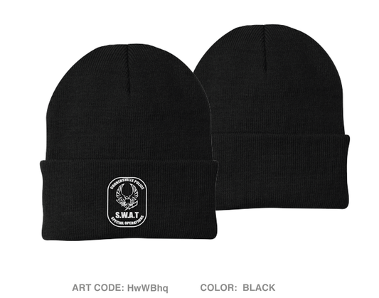 Connersville SWAT Embroidered Knit Beanie - HwWBhq