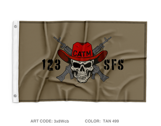 123 SFS Wall Flag - 3x8Wcb