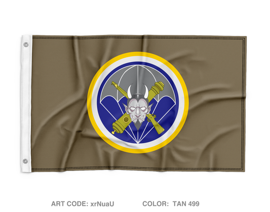 White Devil FIST, HHB, 3-319th AFAR Wall Flag - xrNuaU