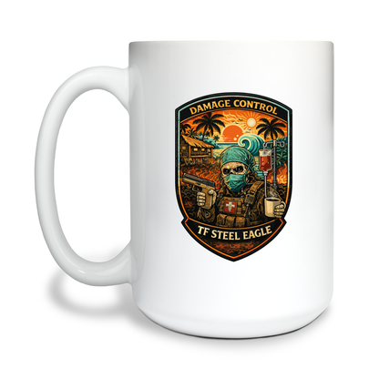 Island Time 15 oz White Ceramic Mug - kaxNbQ