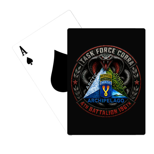 4TH BN 196th IN BDE Playing Cards - rrq9oy