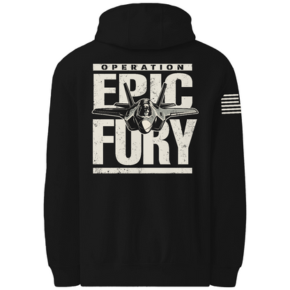 CUSTOM Operation Epic Fury Comfort Unisex Hooded Sweatshirt - Plane