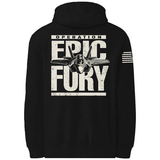 CUSTOM Operation Epic Fury Comfort Unisex Hooded Sweatshirt - Plane