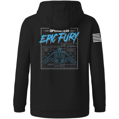 CUSTOM Operation Epic Fury Hi-Tech Performance Hoodie - Blueprint