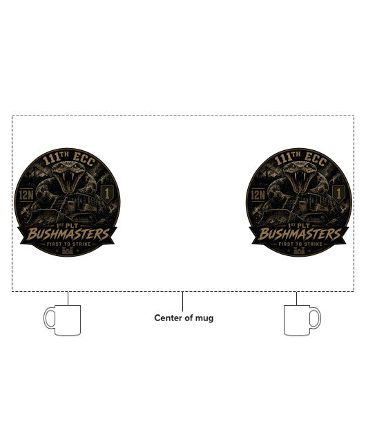 111th ECC 1st Platoon Bushmasters Ceramic Mug - DAEYvn