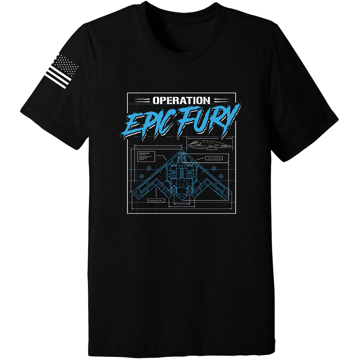 Operation Epic Fury Comfort Unisex Triblend SS Tee - Blueprint