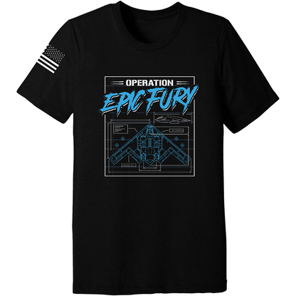 Operation Epic Fury Comfort Unisex Triblend SS Tee - Blueprint