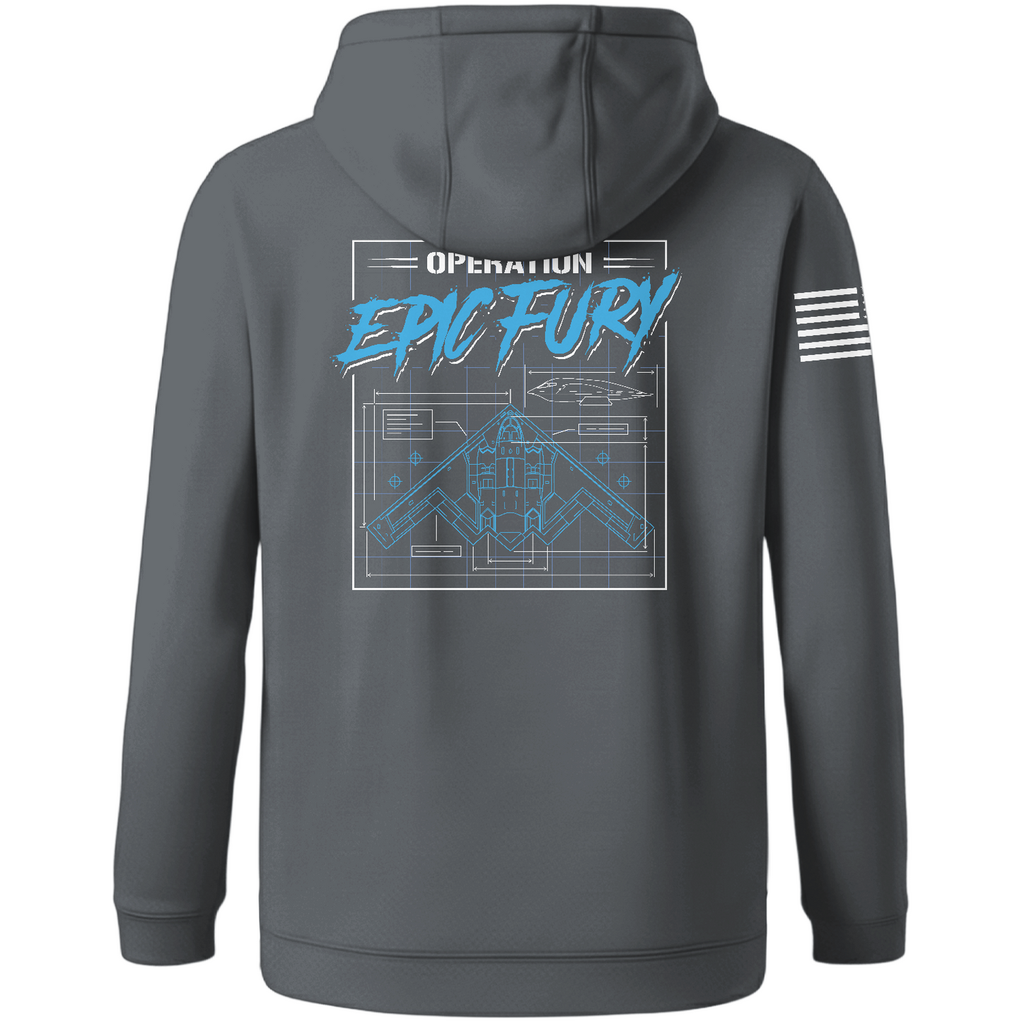 Operation Epic Fury Hi-Tech Performance Hoodie - Blueprint