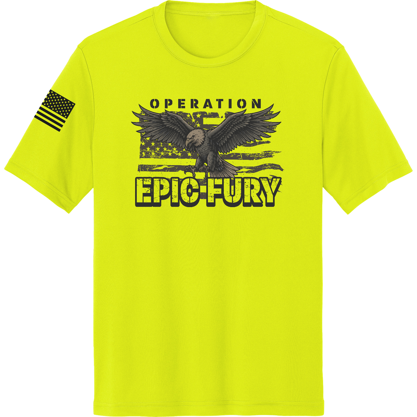 CUSTOM Operation Epic Fury Hi-Tech SS Performance Tee - Eagle Flag