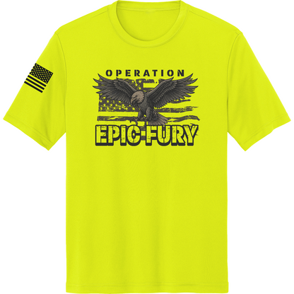 CUSTOM Operation Epic Fury Hi-Tech SS Performance Tee - Eagle Flag