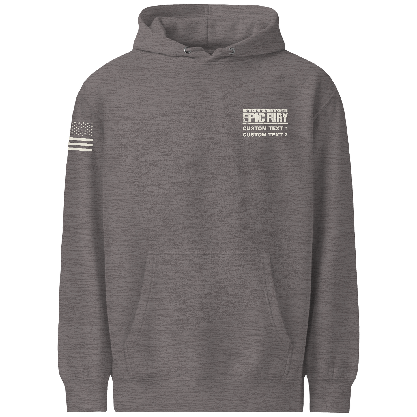 CUSTOM Operation Epic Fury Comfort Unisex Hooded Sweatshirt - Stealth