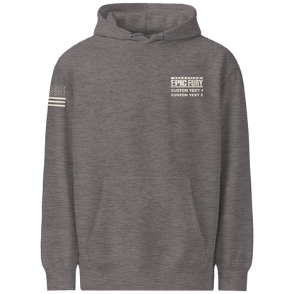CUSTOM Operation Epic Fury Comfort Unisex Hooded Sweatshirt - Stealth