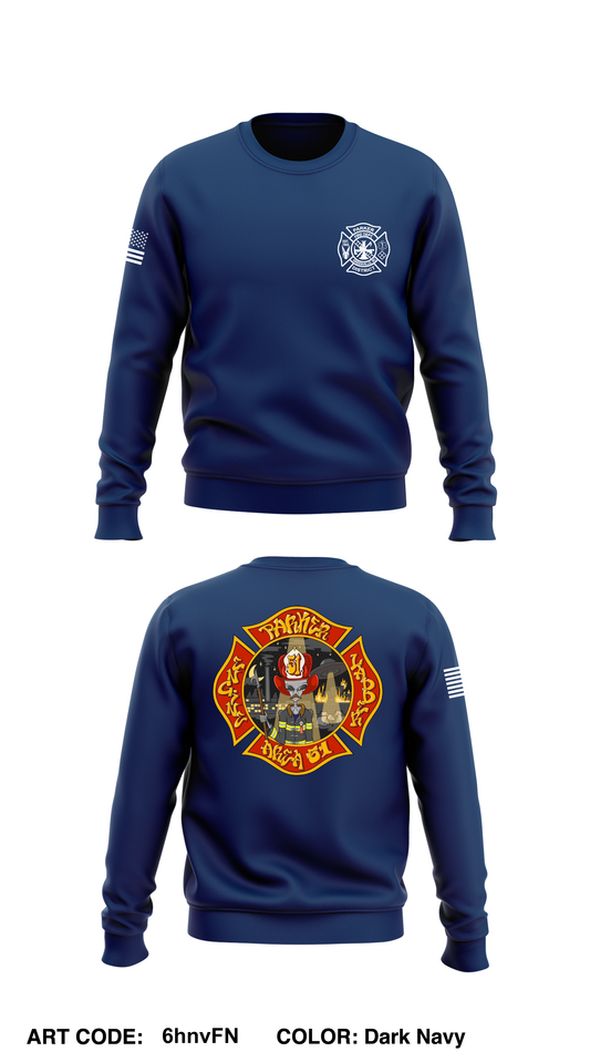 Parker District Fire Department Core Men's Crewneck Performance Sweatshirt - 6hnvFN