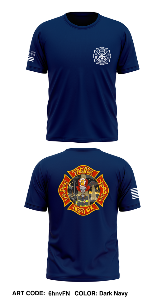 Parker District Fire Department Core Men's SS Performance Tee - 6hnvFN