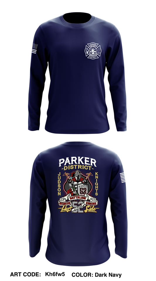 Parker District Fire Department Core Men's LS Performance Tee - Kh6fw5