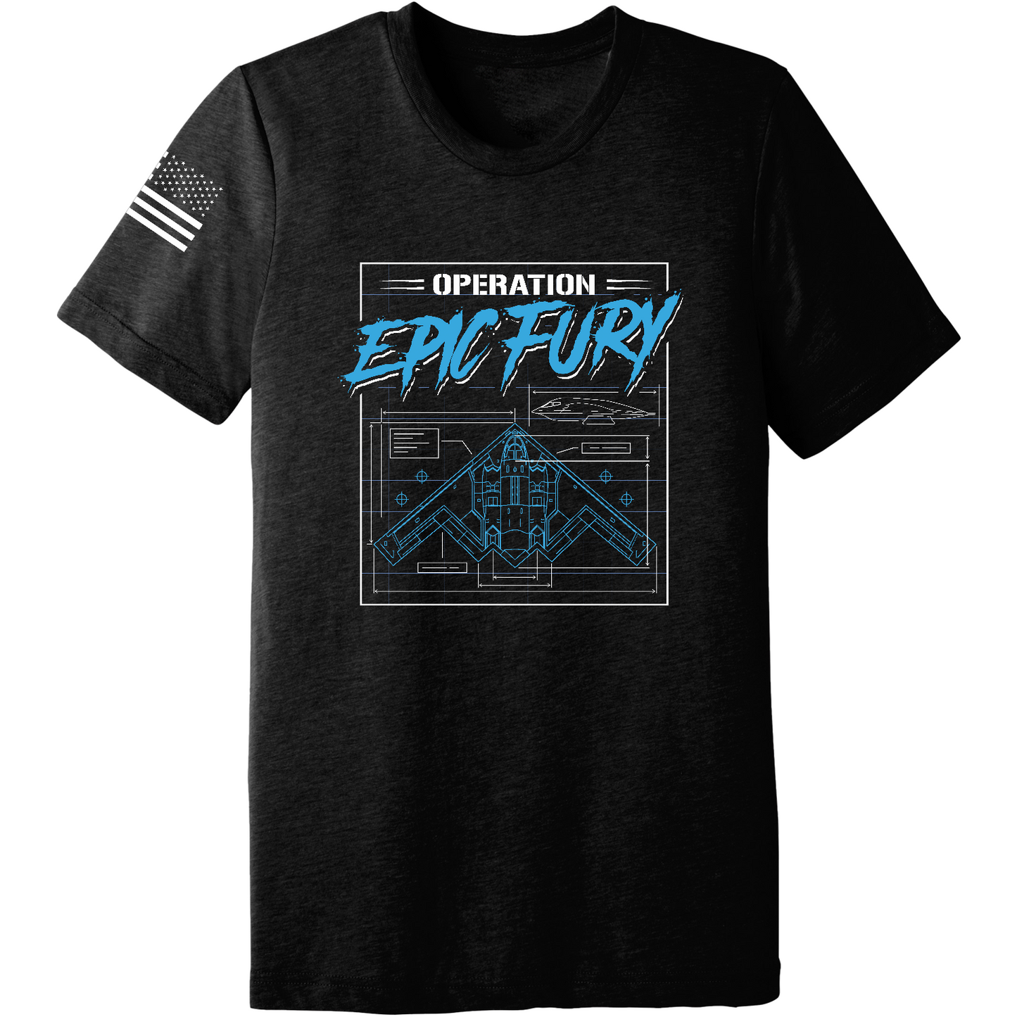 Operation Epic Fury Comfort Unisex Triblend SS Tee - Blueprint