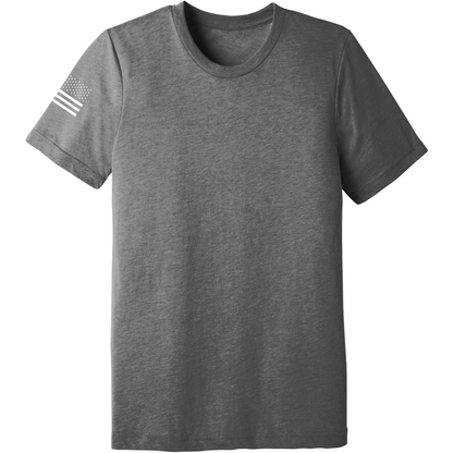Emblem Basics Comfort Unisex Triblend SS Tee - White Flag