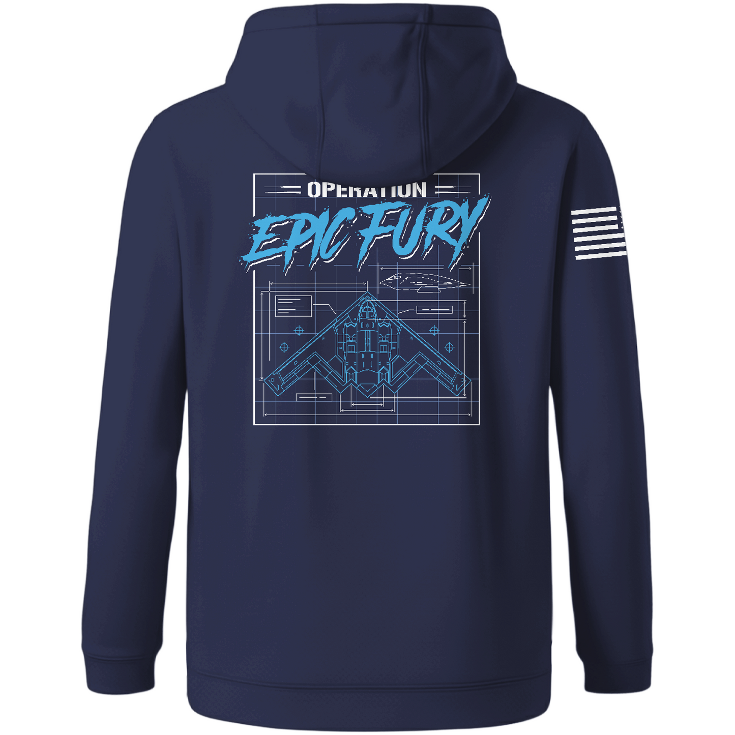 CUSTOM Operation Epic Fury Hi-Tech Performance Hoodie - Blueprint