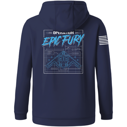 CUSTOM Operation Epic Fury Hi-Tech Performance Hoodie - Blueprint