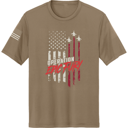 CUSTOM Operation Epic Fury Hi-Tech SS Performance Tee - Flag