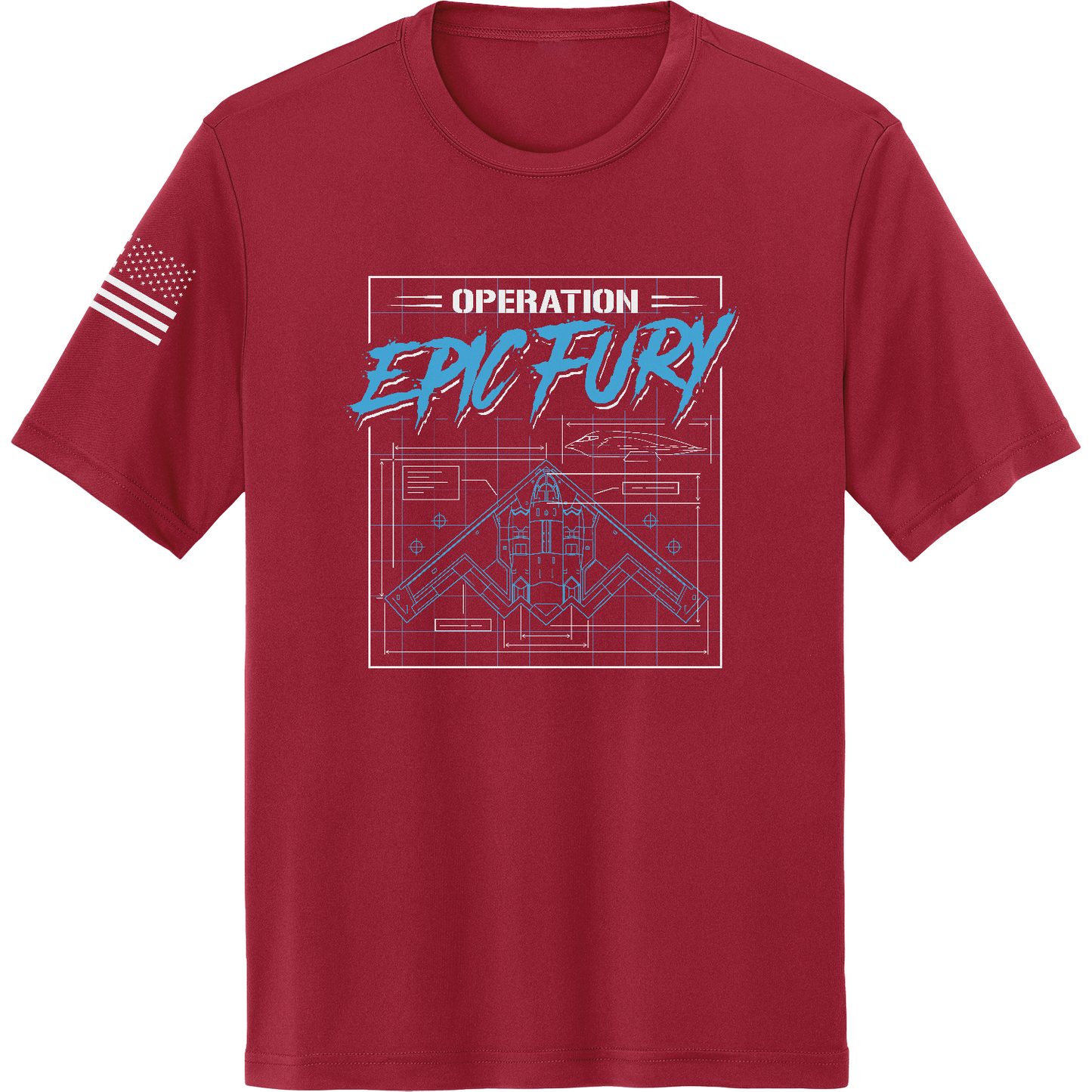 CUSTOM Operation Epic Fury Hi-Tech SS Performance Tee - Blueprint