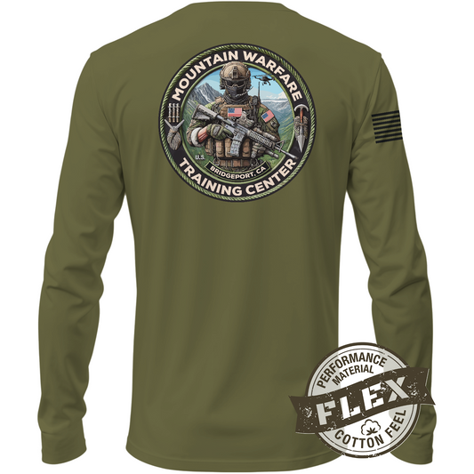 Marine Corps Mountain Warfare Training Center Core Men's LS Flex Performance Tee - s5qm5n