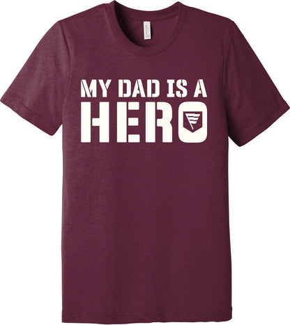 Emblem Comfort Unisex Triblend SS Tee - My Dad is a Hero