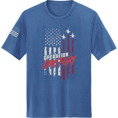 CUSTOM Operation Epic Fury Hi-Tech SS Performance Tee - Flag