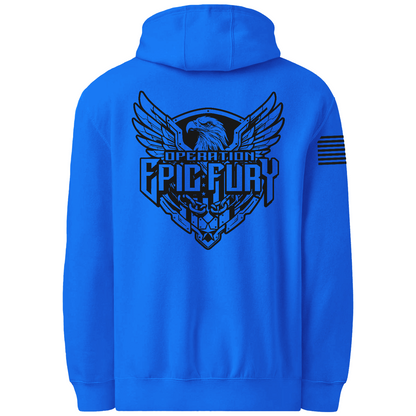 CUSTOM Operation Epic Fury Comfort Unisex Hooded Sweatshirt - Eagle