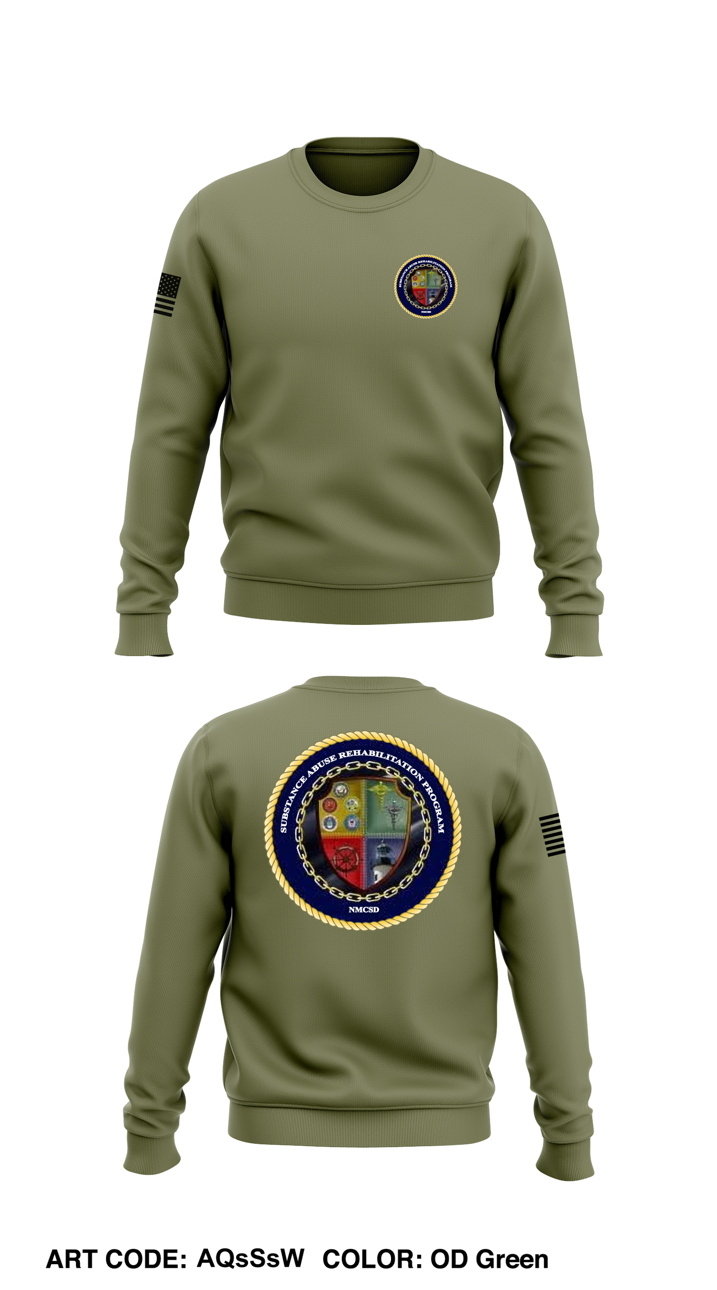 SARP Point Loma, CA Core Men's Crewneck Performance Sweatshirt - AQsSsW