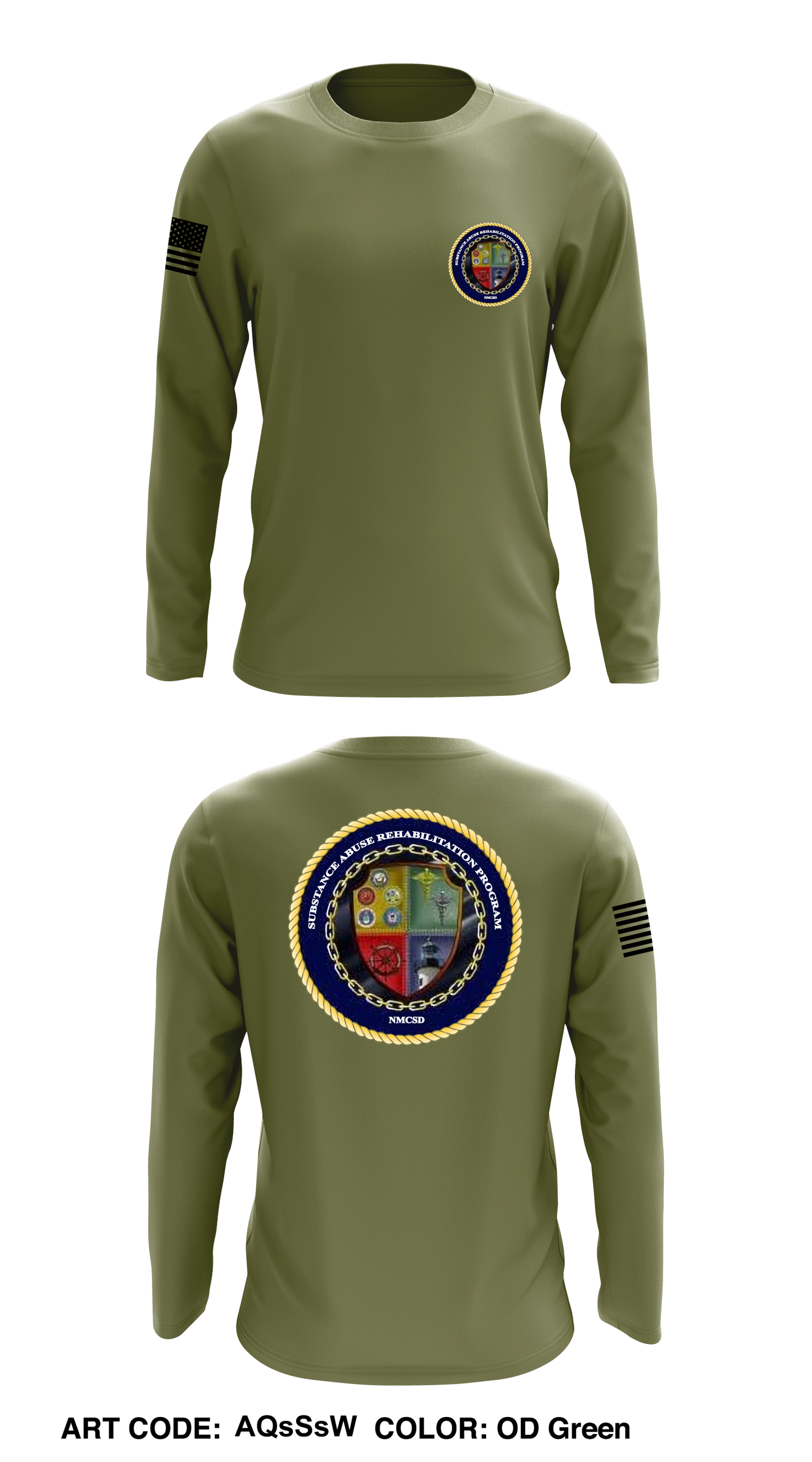 SARP Point Loma, CA Core Men's LS Performance Tee - AQsSsW