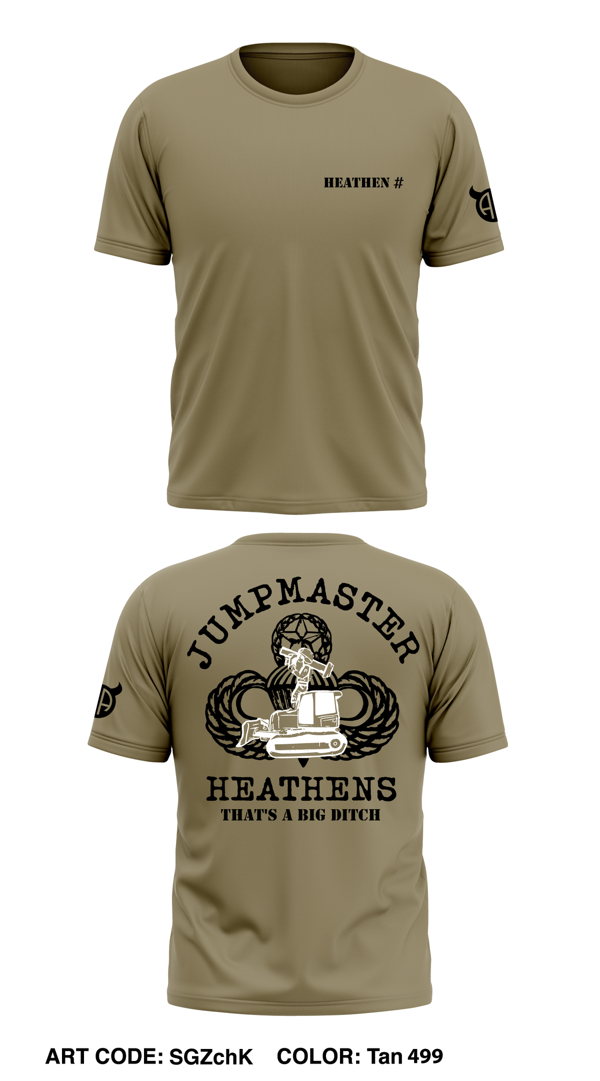 CUSTOM Heathens 127th AEB Core Men's SS Performance Tee - SGZchK