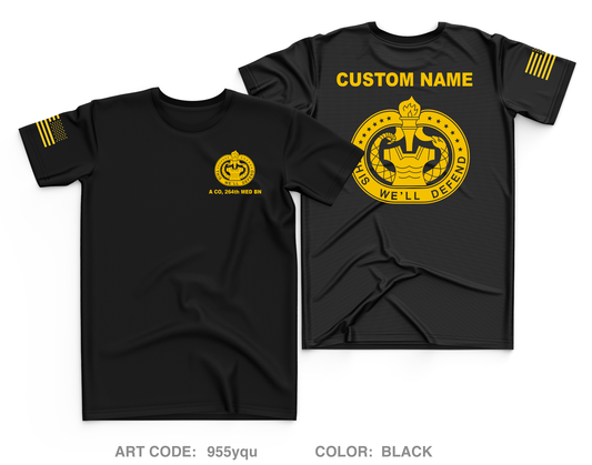 CUSTOM A CO, 264th MED BN Core Men's SS Performance Tee - 955yqu