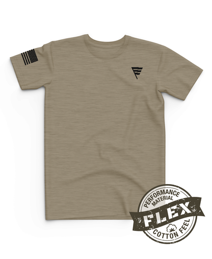 Core Men's SS Flex Performance Tee - Original - Tan499/Black