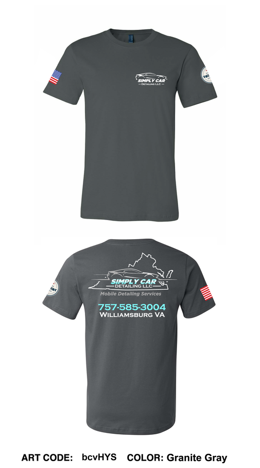 Simply Car Detailing LLC Comfort Unisex Cotton SS Tee - bcvHYS