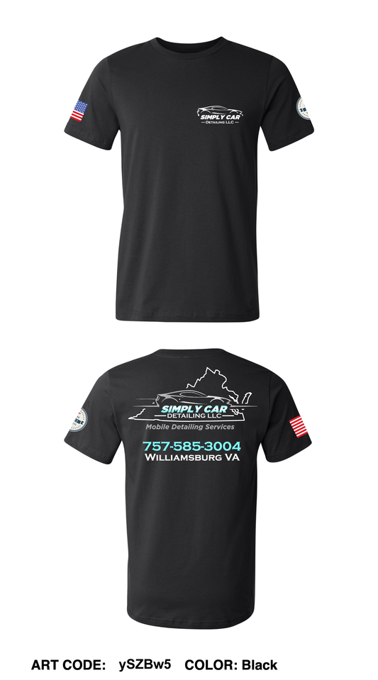 Simply Car Detailing LLC Comfort Unisex Cotton SS Tee - ySZBw5