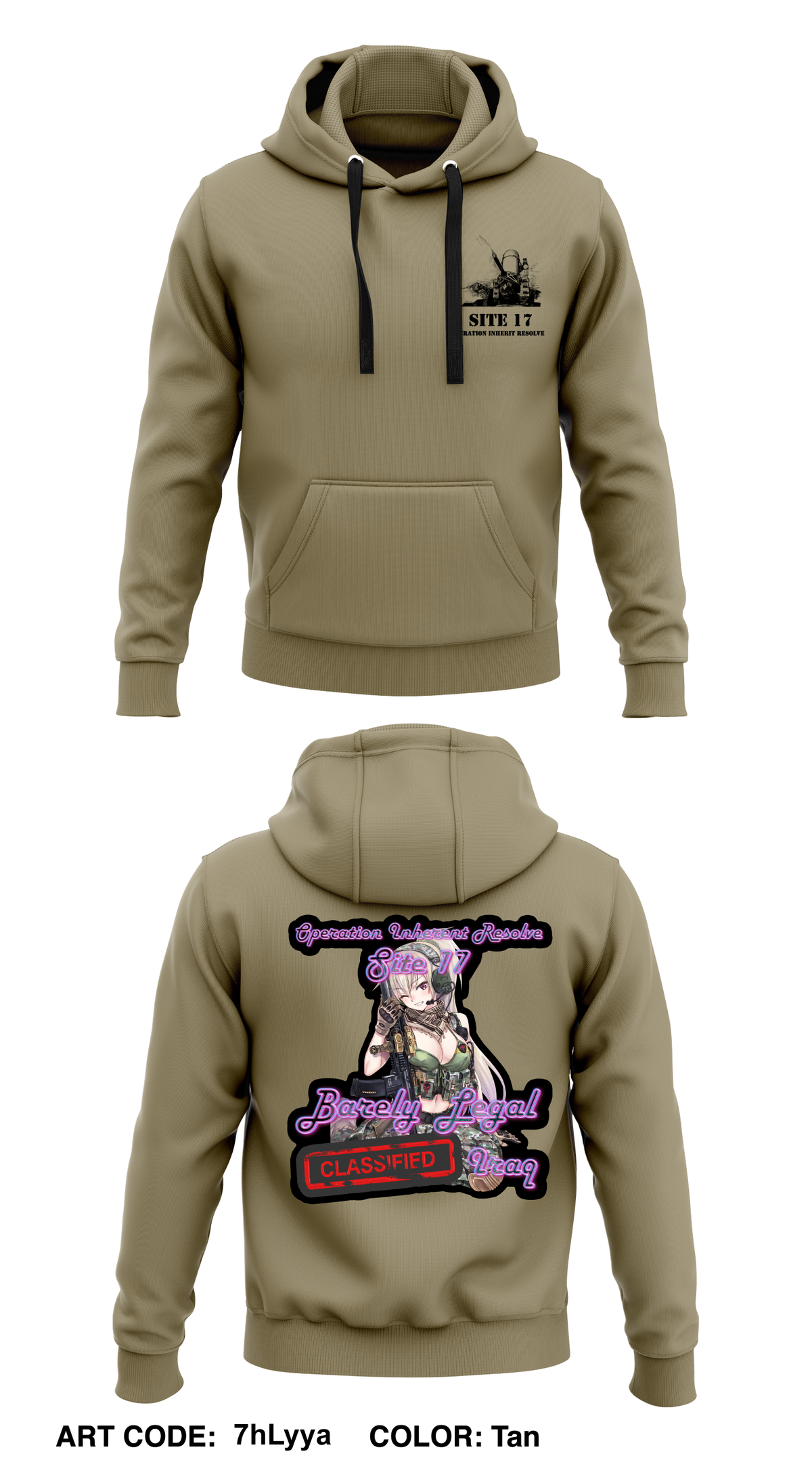 Site 17, C-RAM  Core Men's Hooded Performance Sweatshirt - 7hLyya