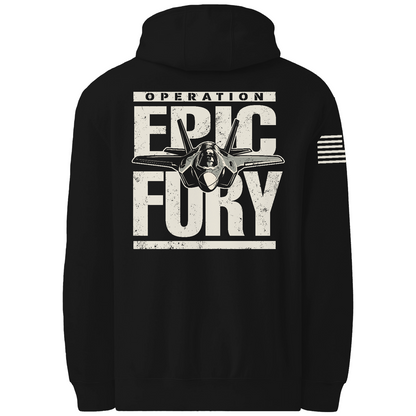 Operation Epic Fury Comfort Unisex Hooded Sweatshirt - Plane