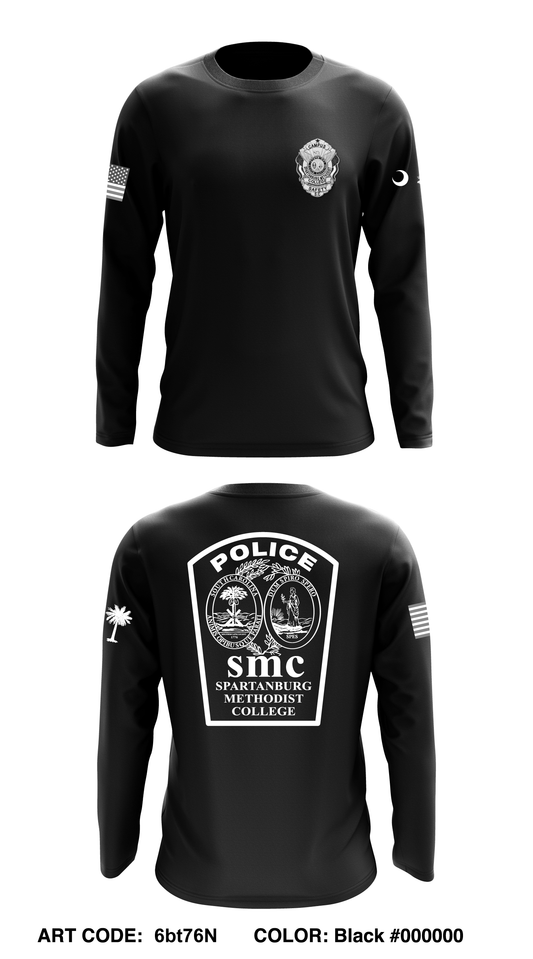 Spartanburg Methodist College Campus Safety Core Men's LS Performance Tee - 6bt76N