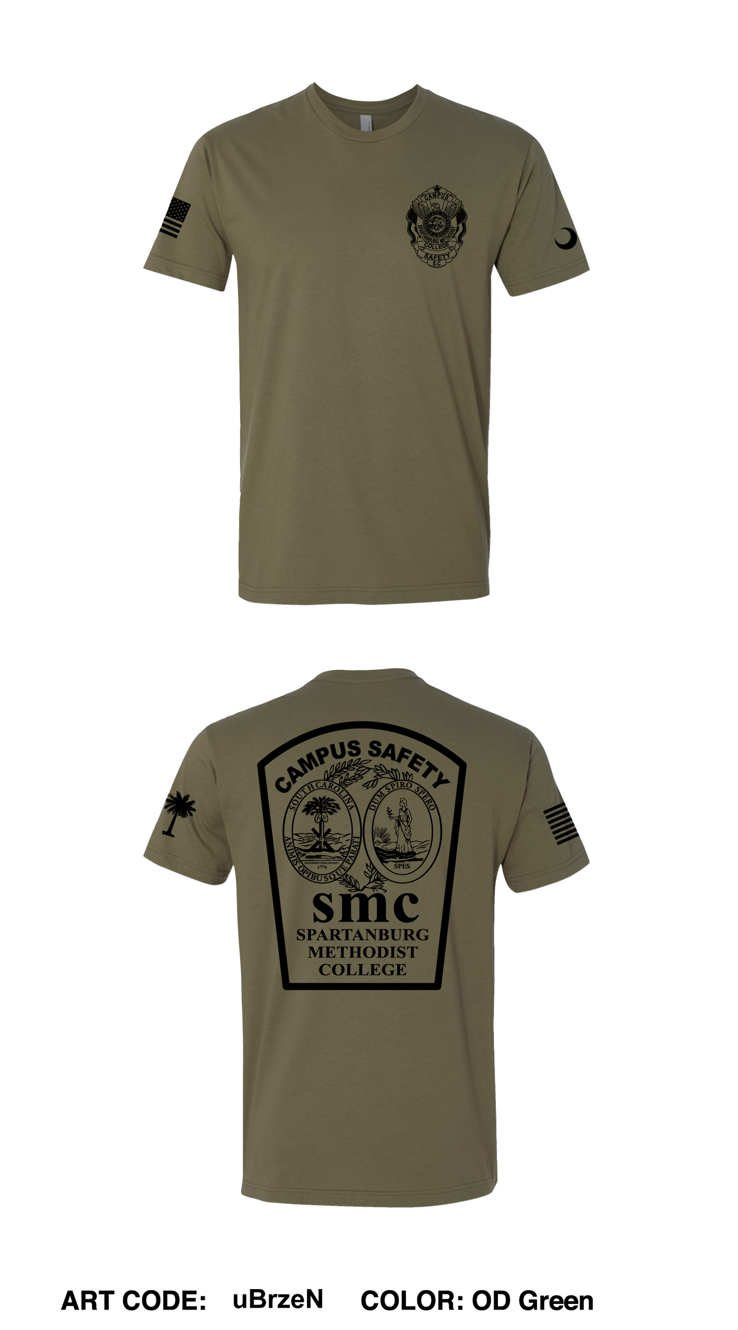 Spartanburg Methodist College Campus Safety Comfort Unisex Cotton SS Tee - uBrzeN