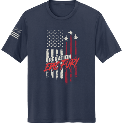 Operation Epic Fury Hi-Tech SS Performance Tee - Flag