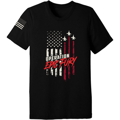 CUSTOM Operation Epic Fury Comfort Unisex Triblend SS Tee - Flag