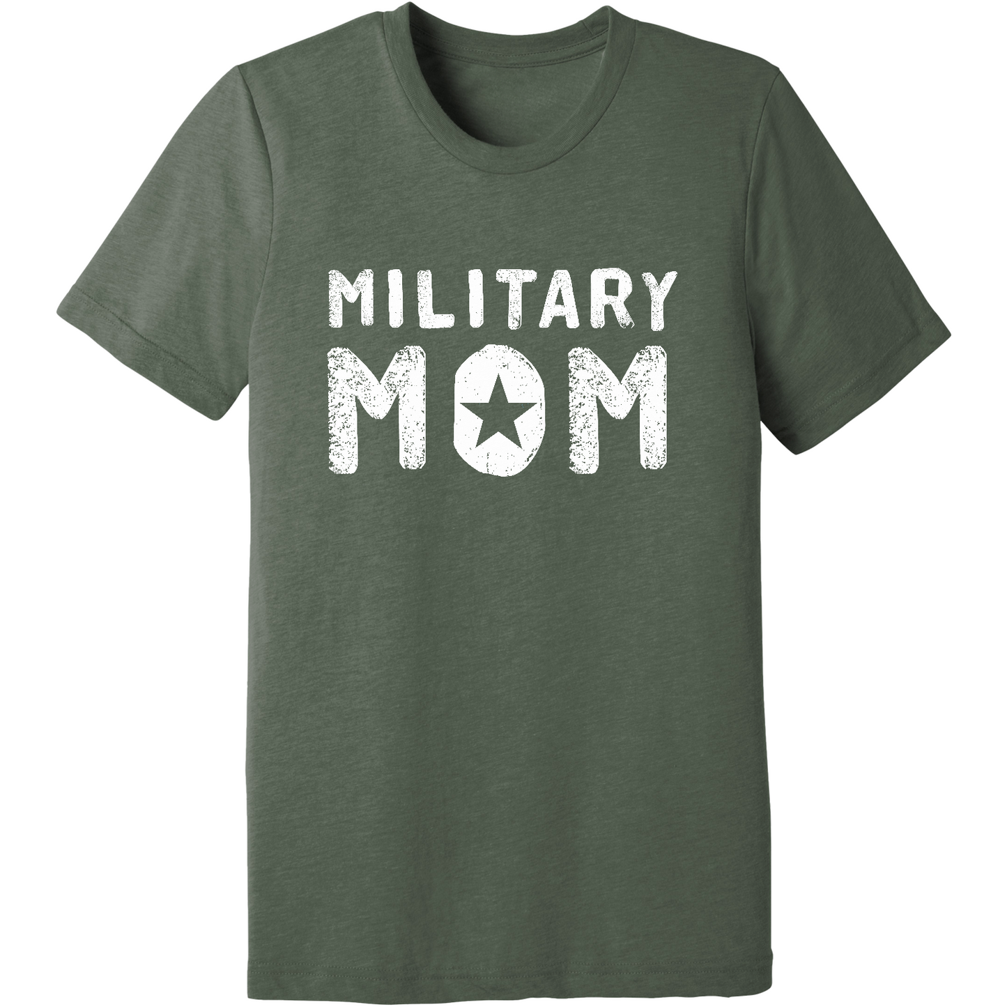 Emblem Comfort Unisex Triblend SS Tee - Military Mom White