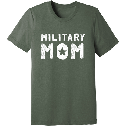 Emblem Comfort Unisex Triblend SS Tee - Military Mom White