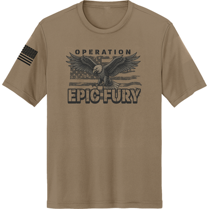 Operation Epic Fury Hi-Tech SS Performance Tee - Eagle Flag