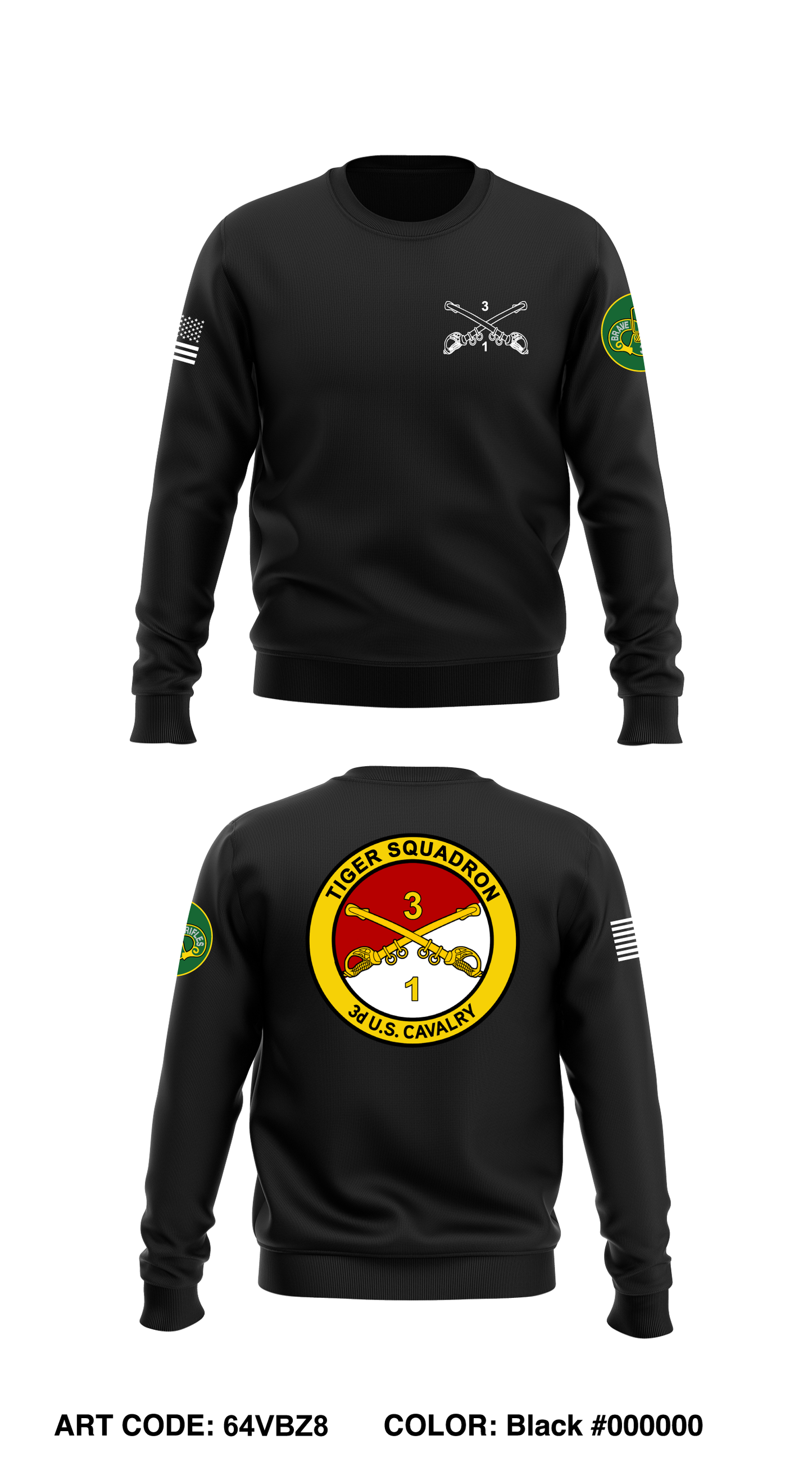 Tiger Squadron (1/3d CR) Store 1 Core Men's Crewneck Performance Sweatshirt - 64VBZ8